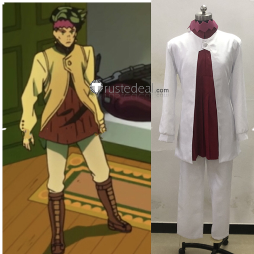 Jojo's Bizarre Adventure Diamond Is Unbreakable Rohan Kishibe White Green Cosplay Costumes