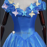 Disney 2015 Film Princess Cinderella Blue Dress Cosplay Costumes