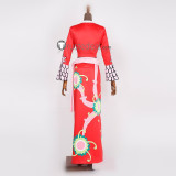 One Piece Boa Hancock Red Cosplay Costume