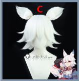 Genshin Impact Kazuha's Friend Kitsune Saiguu Lyney and Lynette Twins Cosplay Wigs