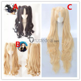 Fate Stay Night FGO Rin Tohsaka Ishtar Dark Brown Blonde Ponytails Cosplay Wigs