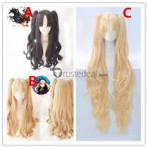 Fate Stay Night FGO Rin Tohsaka Ishtar Dark Brown Blonde Ponytails Cosplay Wigs