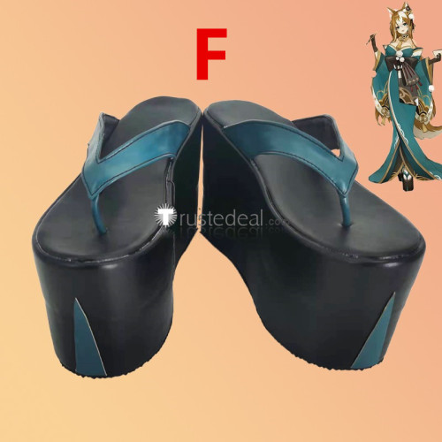 Genshin Impact Signora The Fair Lady Yunjin Yun Jin Shenhe Ms. Hina Female Gorou Cosplay Shoes Boots