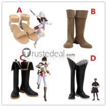 Black Clover Yuno Noelle Silva Zora Ideale Black Brown Cosplay Shoes Boots