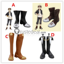 Black Clover Asta Yami Sukehiro Black Brown Cosplay Shoes Boots