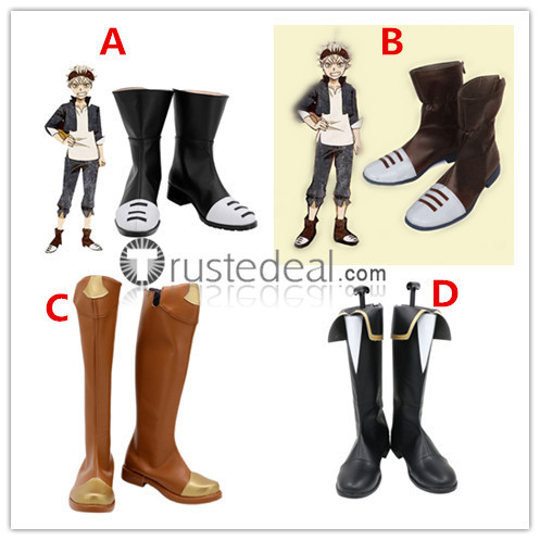 Black Clover Asta Yami Sukehiro Black Brown Cosplay Shoes Boots