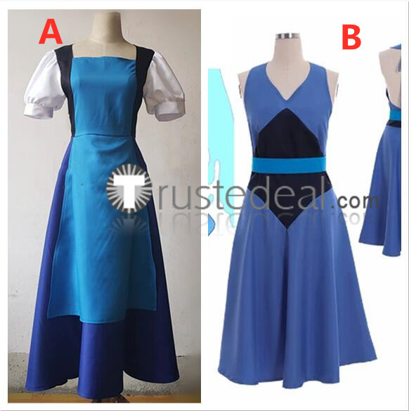 Steven Universe Sapphire Lapis Lazuli Blue Cosplay Costumes