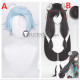 Genshin Impact Concert Drummer Chongyun Child Young Shenhe Greyish Black Blue Styled Cosplay Wig