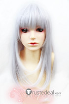 K Kushina Anna Purplish Grey Cosplay Wig