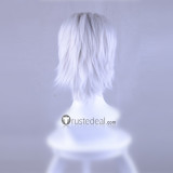 Pokemon Best Wishes Ingo Slicked Back Silver White Cosplay Wig