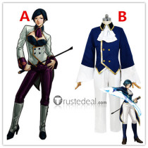 The King of Fighters Elisabeth Blanctorche Blue White Cosplay Costumes