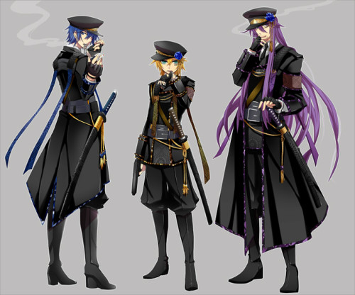 Vocaloid Arrest Rose Kaito Camui Kamui Gakupo Kagamien Len Black Cosplay Costume