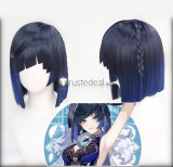 Genshin Impact Yelan Kuki Shinobu Ninja Shrine Maiden Green Black Purple Cosplay Wigs