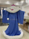 Inuyasha Sesshoumaru's Mother Inu no Kami Blue Kimono Cosplay Costume