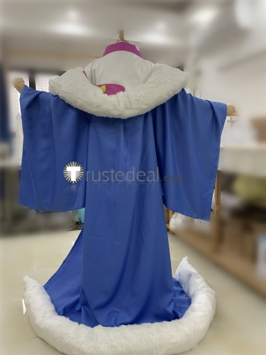 Inuyasha Sesshoumaru's Mother Inu no Kami Blue Kimono Cosplay Costume