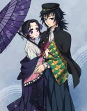Kimetsu no Yaiba Demon Slayer Shinobu Kocho Giyu Tomioka Fanart Kimono Cosplay Costumes