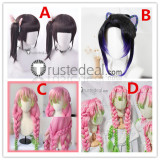 Kimetsu no Yaiba Demon Slayer Kanao Tsuyuri Shinobu Kochou Mitsuri Kanroji Cosplay Wig