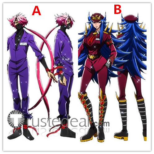 Nanbaka Momoko Hyakushiki Tsukumo Purple Red Cosplay Costumes