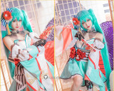 Vocaloid Hatsune Miku 39 Culture 2020 World and Fes Kimono Cosplay Costume