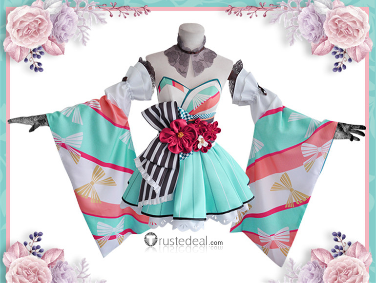 Costume Kimono Geisha Viola Vocaloid Luka - Completo Carnevale Giapponese Kawaii-Story