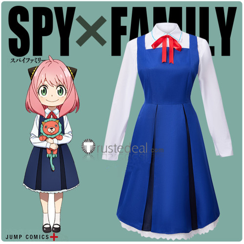 SPY x FAMILY Anya Black Blue Cosplay Costumes