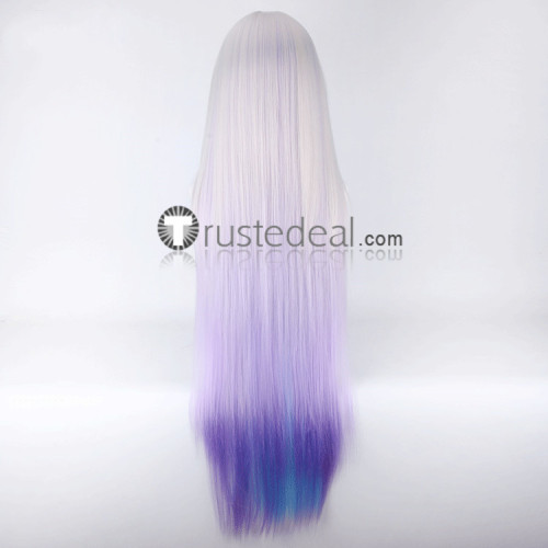 Sword Art Online The Movie Ordinal Scale Singer Yuna Long Silver White Purple Cosplay Wig 100cm