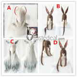 Arknights Amiya Lappland W Brown Silver Cosplay Wig