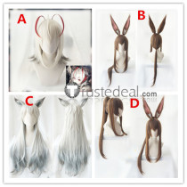Arknights Amiya Lappland W Brown Silver Cosplay Wig