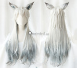 Arknights Amiya Lappland W Brown Silver Cosplay Wig