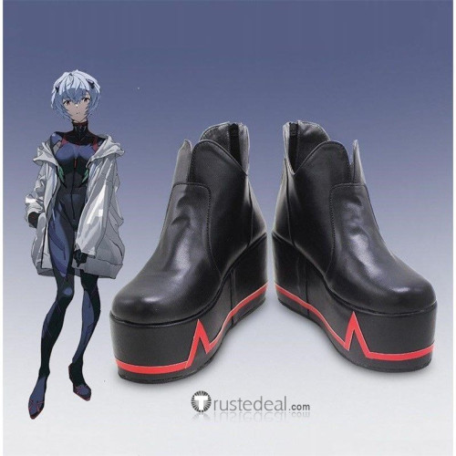 Neon Genesis Evangelion Ayanami Rei Asuka Langley Soryu Red Black Cosplay Boots Shoes