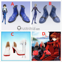 Neon Genesis Evangelion Ayanami Rei Asuka Langley Soryu Kaworu Nagisa Shinji Ikari Cosplay Boots Shoes