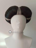 Disney Movie Cinderella Lady Tremaine Black Silver Cosplay Wig