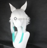 Twin Star Exorcists Sousei no Onmyouji Tatara Silver Purple Green Styled Cosplay Wigs Ears