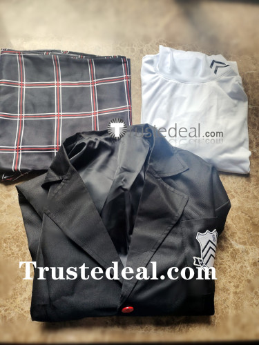 Persona 5 Protagonist Kurusu Akira Shujin School Academy Uniform Black Cosplay Costume