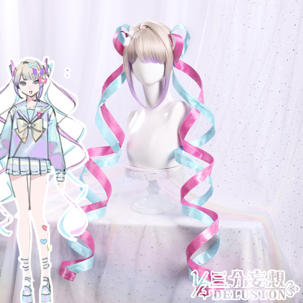 1/3 Delusion NEEDY GIRL OVERDOSE OMGkawaiiAngel KAngel Blonde Ponytails Cosplay Wig