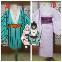 Kimetsu no Yaiba Demon Slayer District Arc Daki Gyutaro Kids Young Kimono Cosplay Costumes