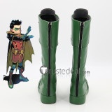 Batman Robin Damian Wayne DC Comics Black Green Cosplay Boots Shoes