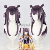 Vtuber Virtual YouTuber Hakos Baelz Natsuiro Matsuri Shishigami Leona Umise Yotsuha Brown Red Ponytails Cosplay Wigs