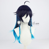 Genshin Impact Shikanoin Heizou Genderbend Venti Wendy Female Blue Red Cosplay Wigs