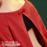 1/3 Delusion SPY x FAMILY Anya Yor Forger Red Black Sweater Daily Dress Cosplay Costumes