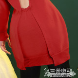 1/3 Delusion SPY x FAMILY Anya Yor Forger Red Black Sweater Daily Dress Cosplay Costumes