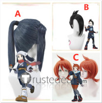 Pokemon Legends Arceus Arezu Hinatsu Akari Mai Black Orange Red Blue Cosplay Wigs
