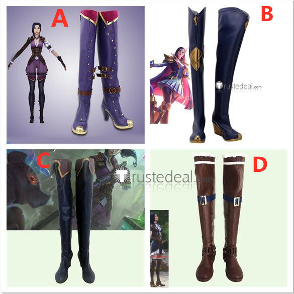 League of Legends LOL Sheriff Caitlyn Cosplay Boots Shoes