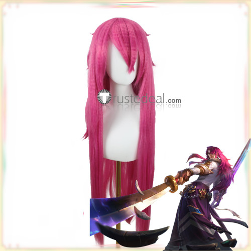League of Legends LOL Battle Academia Caitlyn Yone Pink Purple Cosplay Wigs