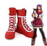 The King of Fighters KOF Athena Asamiya Red Cosplay Boots Shoes