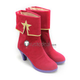 The King of Fighters KOF Athena Asamiya Red Cosplay Boots Shoes