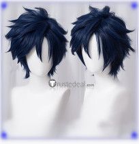 Dramatical Murder Ren Blue Black Cosplay Wig