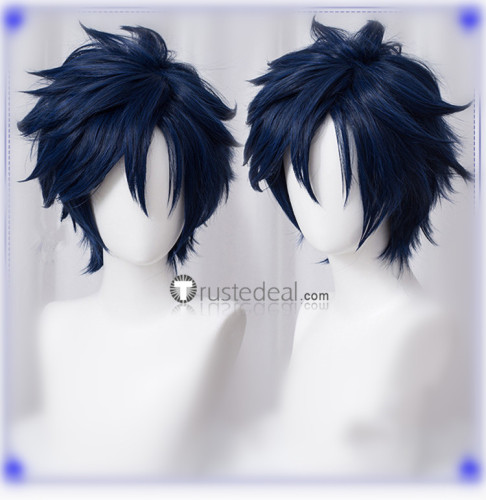 Dramatical Murder Ren Blue Black Cosplay Wig