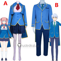 Kinsou no Vermeil Vermeil in Gold Alto Goldfilled Lilia Kudelfate Blue Uniform Cosplay Costumes