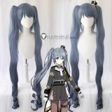 Vocaloid 2022 Racing Miku Hatsune Project Sekai Military Long Grey Green Ponytails Cosplay Wigs